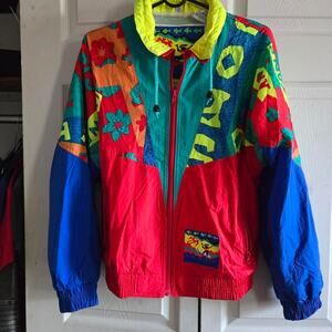 Colourful 80s windbreaker jacket jacket